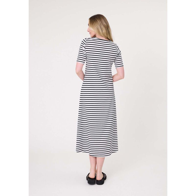 Lemon Tree Sole Dress Black White Stripe image number 1